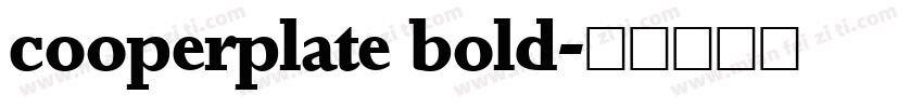 cooperplate bold字体转换